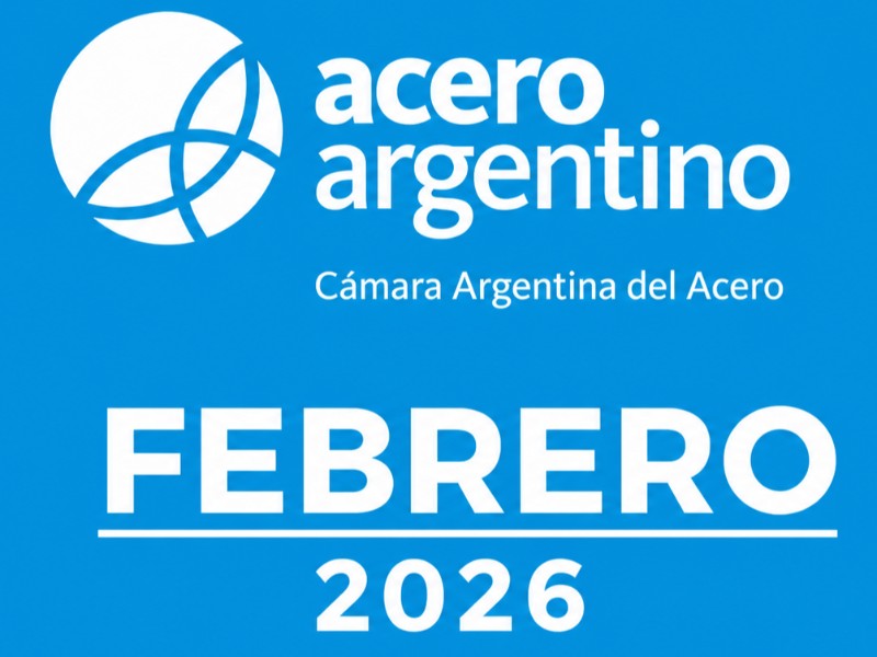 Producción de acero crudo en planta siderúrgica argentina, enero 2026.