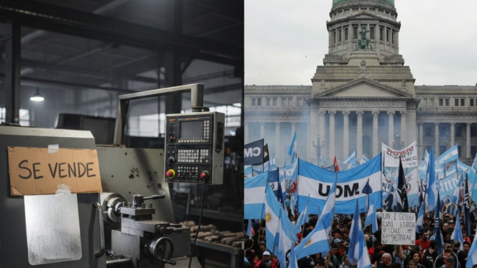 movilización de la UOM en la Plaza de los Dos Congresos