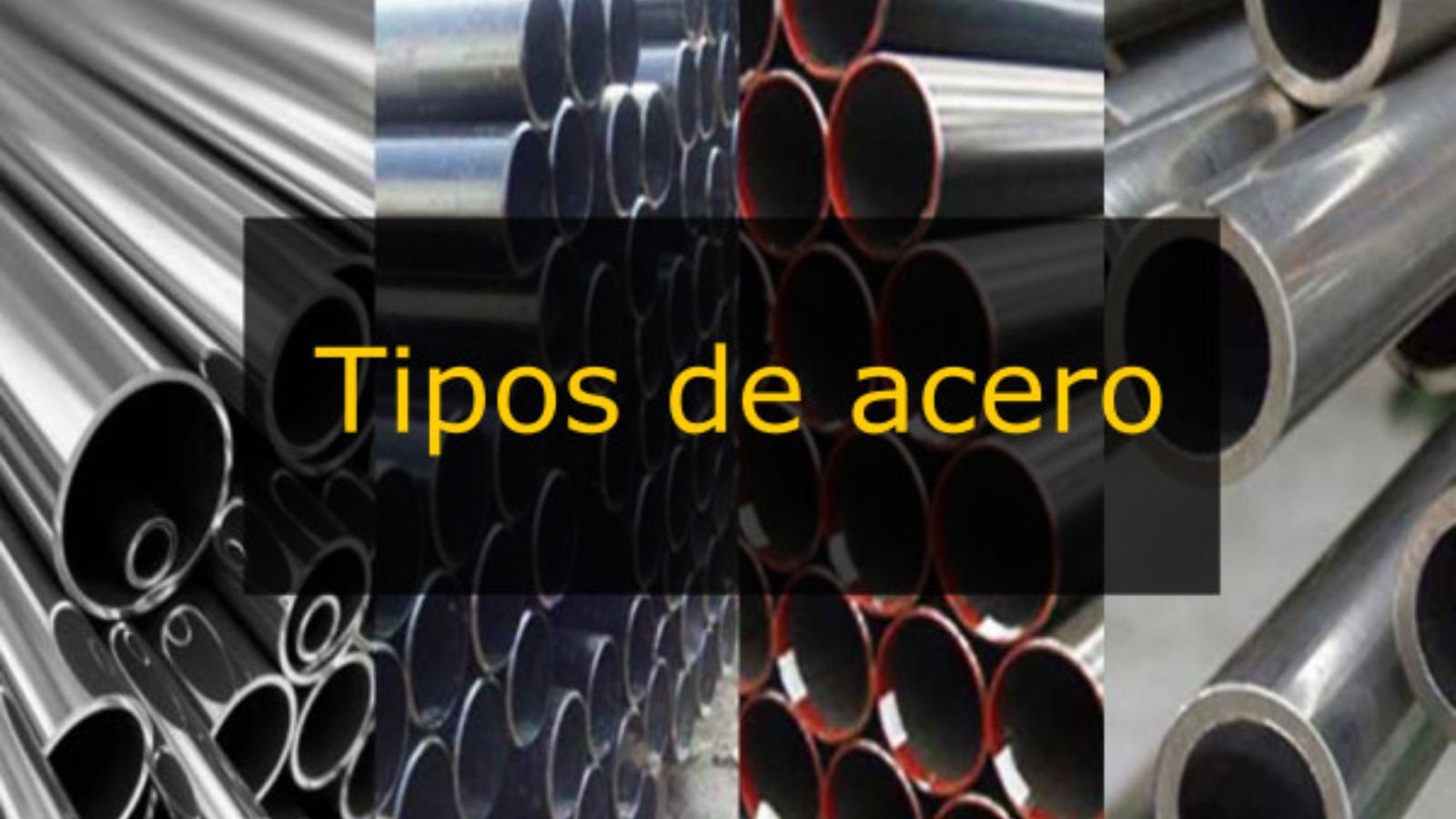 Comparación visual de barras de acero SAE 1010, SAE 1045 y perfil estructural F36 sobre mesa de taller industrial